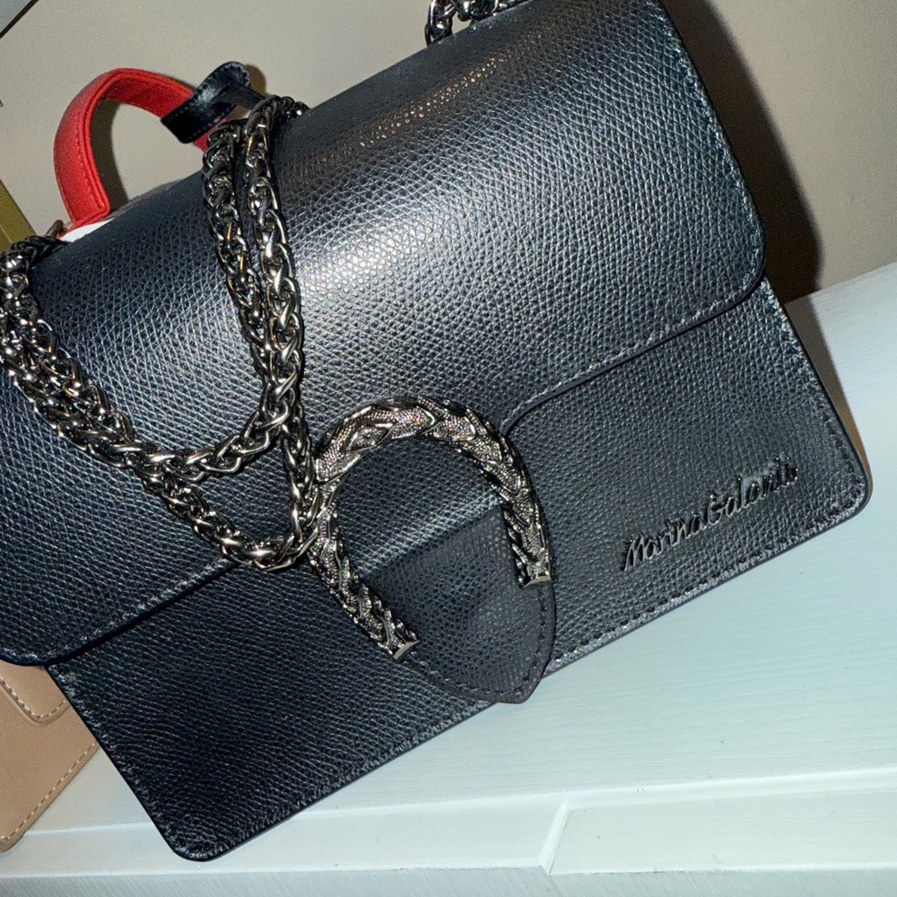 Black Leather Shoulder Bag
